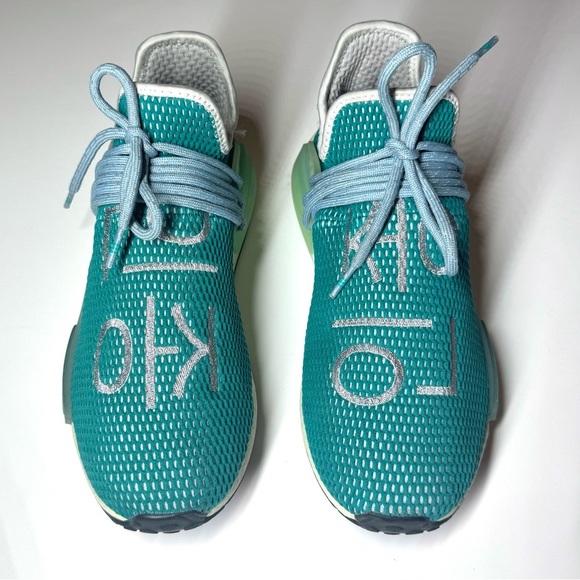 Adidas Pharrell Williams x NMD Human Race Dash Green Men's Sneakers Size- 9 - Picture 2 of 10